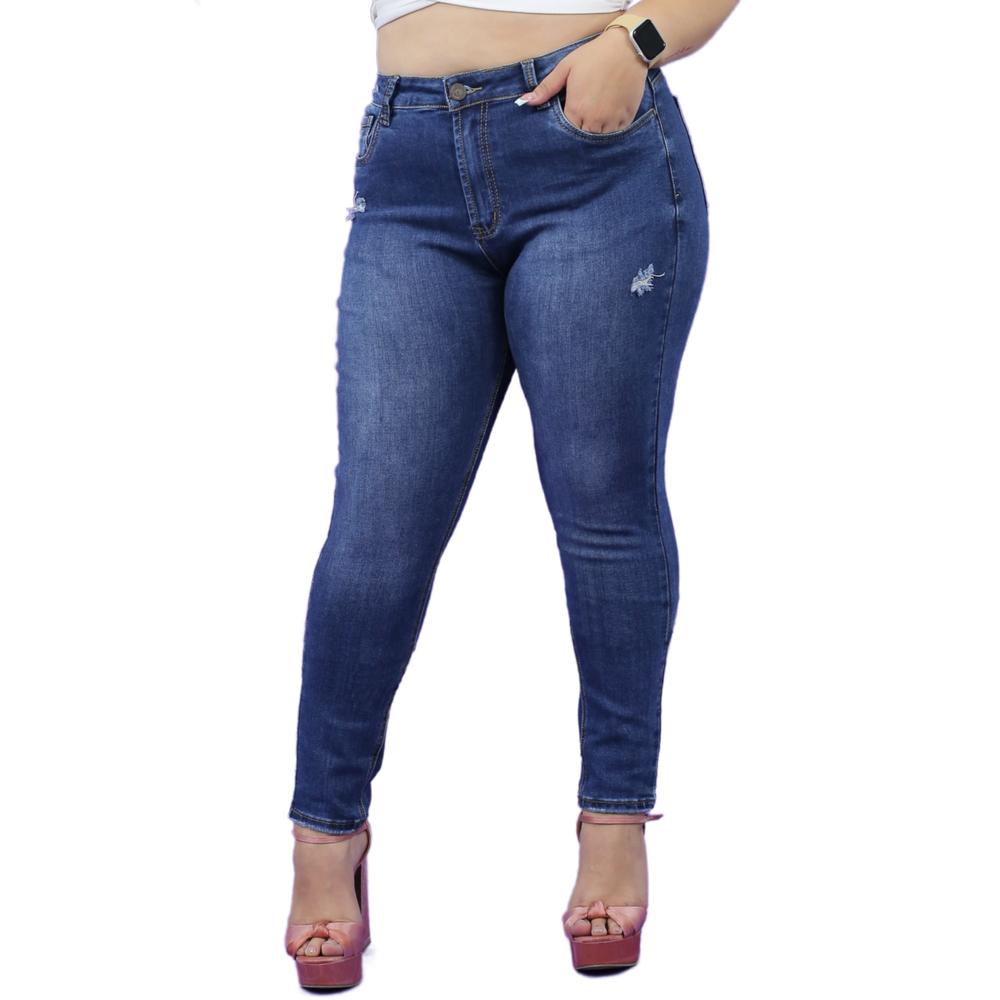 Foto 2 pulgar | Jeans Skinny para Dama Talla Extra J 1786 color Azul