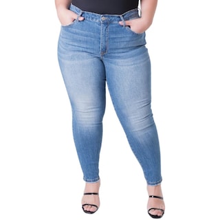 Foto 1 | Skinny Jeans Con Strech Balam/tallas Extras 6342 (azul Claro)