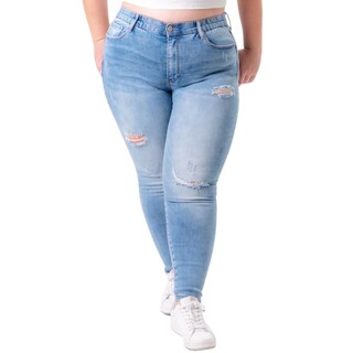 Foto 1 | Jeans Skinny Con Strech Balam/tallas Extras 6333 color Azul