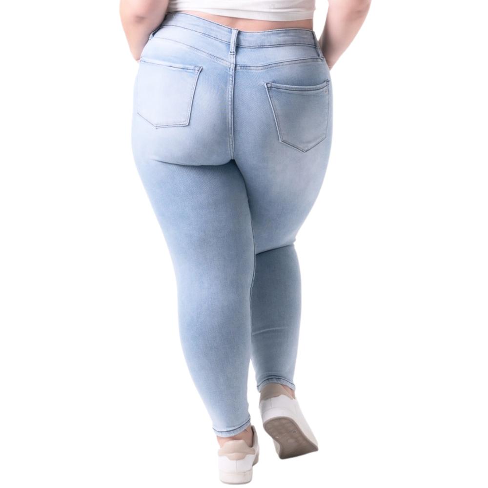 Foto 4 pulgar | Jeans Skinny Con Strech Balam/tallas Extras 6340 color Azul Claro