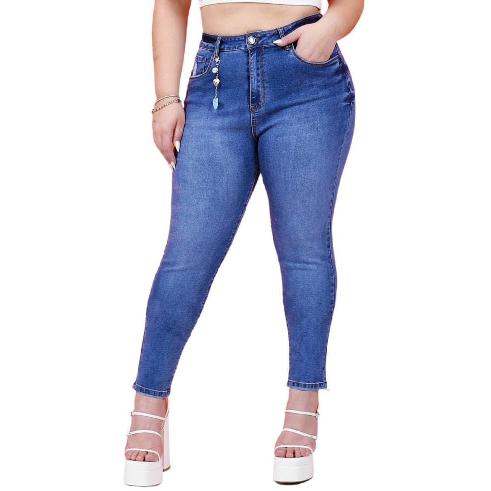 Jeans Skinny Doow con Strech Tallas Extras 596 color Azul $899