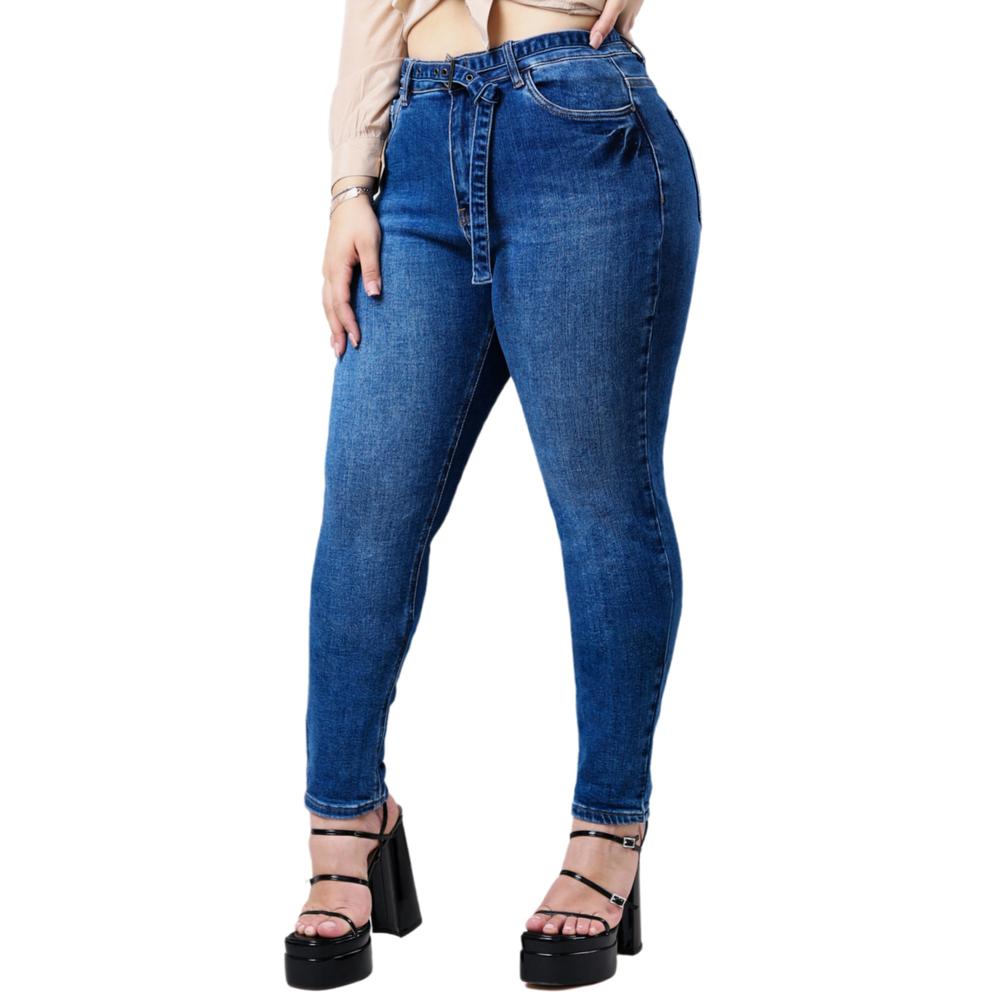 Jeans Roman Fashion Skinny color Azul para Mujer $899