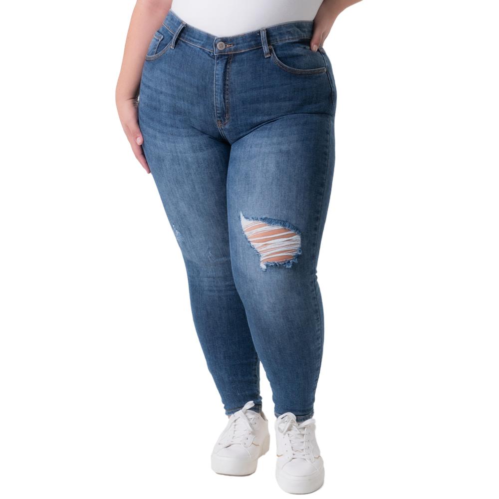 Jeans Roman Fashion Skinny color Azul para Mujer