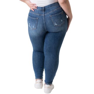 Foto 2 | Jeans Roman Fashion Skinny color Azul para Mujer