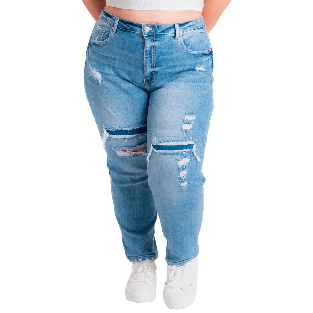 Jeans Mom Balam  Roman Fashion 6407 color Azul para Mujer