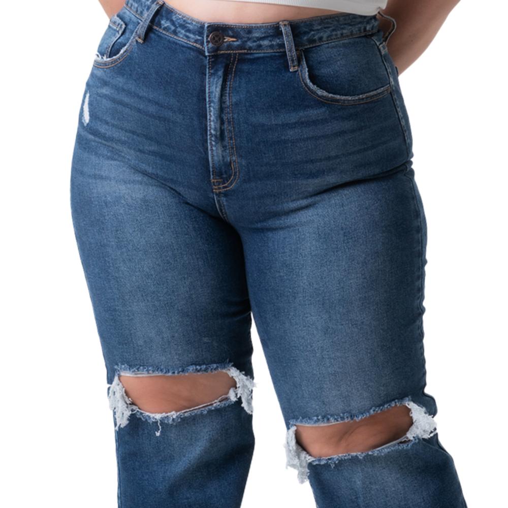 Foto 3 pulgar | Jeans Roman Fashion color Azul para Mujer