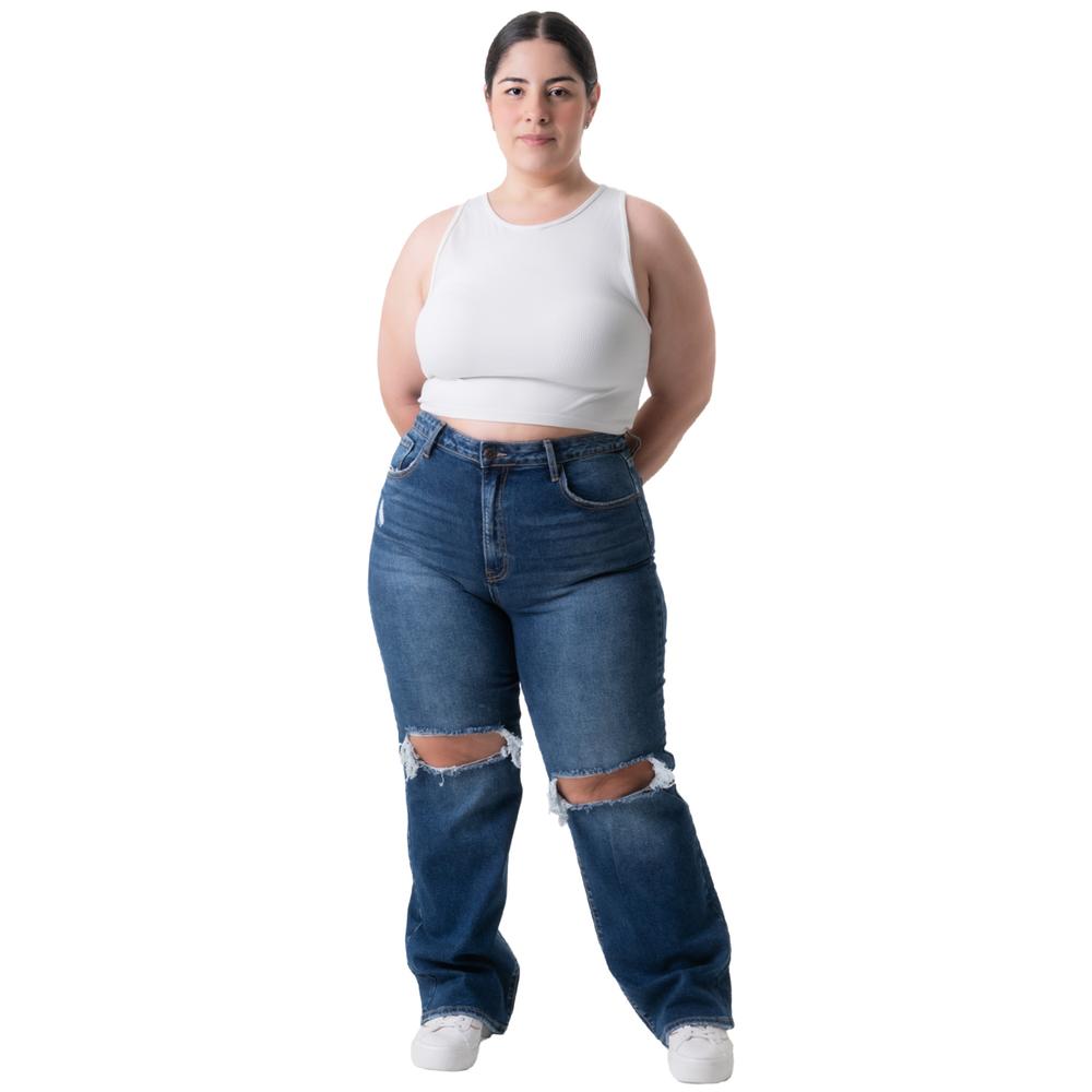 Foto 5 pulgar | Jeans Roman Fashion color Azul para Mujer