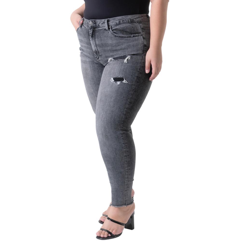 Foto 3 pulgar | Jeans Roman Fashion Skinny color Gris para Mujer