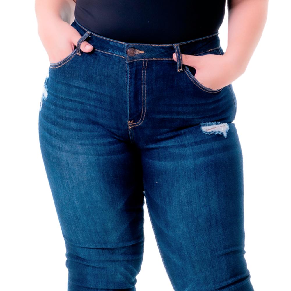 Foto 2 | Jeans Roman Fashion Acampanados color Azul para Mujer
