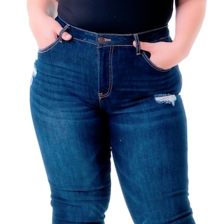 Foto 2 | Jeans Roman Fashion Acampanados color Azul para Mujer