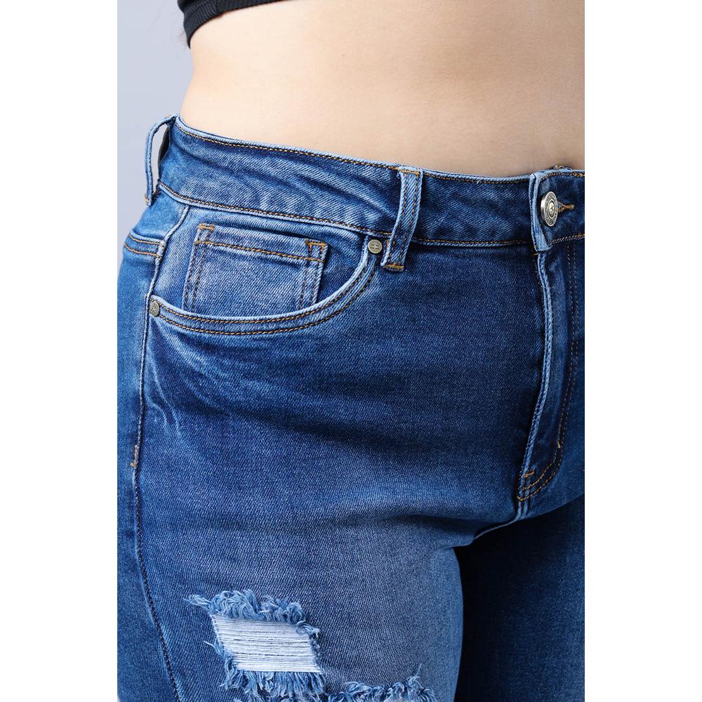 Foto 5 pulgar | Jeans Skinny Con Strech /tallas Extras, 1061 (mezclilla Medio) Azul