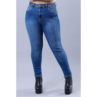 Foto 1 | Jeans Skinny con Strech Roman Fashion Tallas Extras 1054 Mezclilla Dark