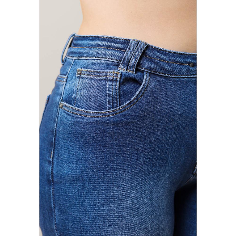 Foto 4 pulgar | Jeans Skinny con Stretch Roman Fashion Tallas Extras Azul