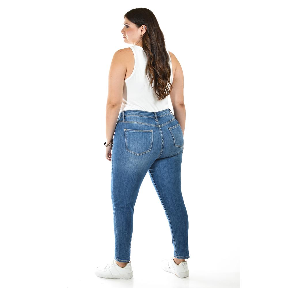 Foto 4 pulgar | Jeans Skinny con Strech Azul para Mujer