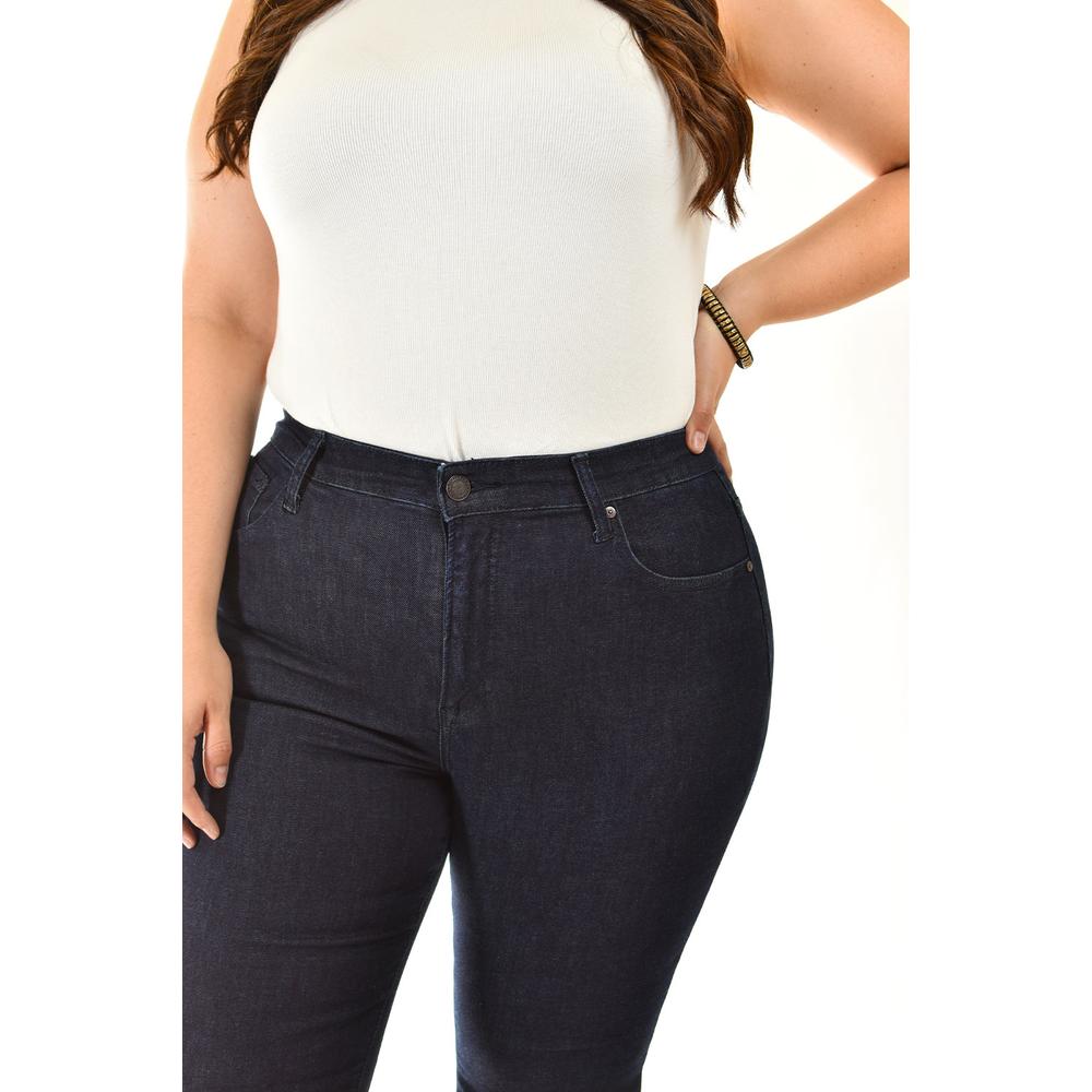 Foto 5 pulgar | Jeans Acampanado Azul Oscuro para Mujer