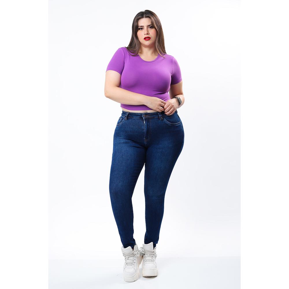 Foto 2 pulgar | Jeans Skinny Con Strech /tallas Extras, 1108 (azul Dark) Azul Oscuro