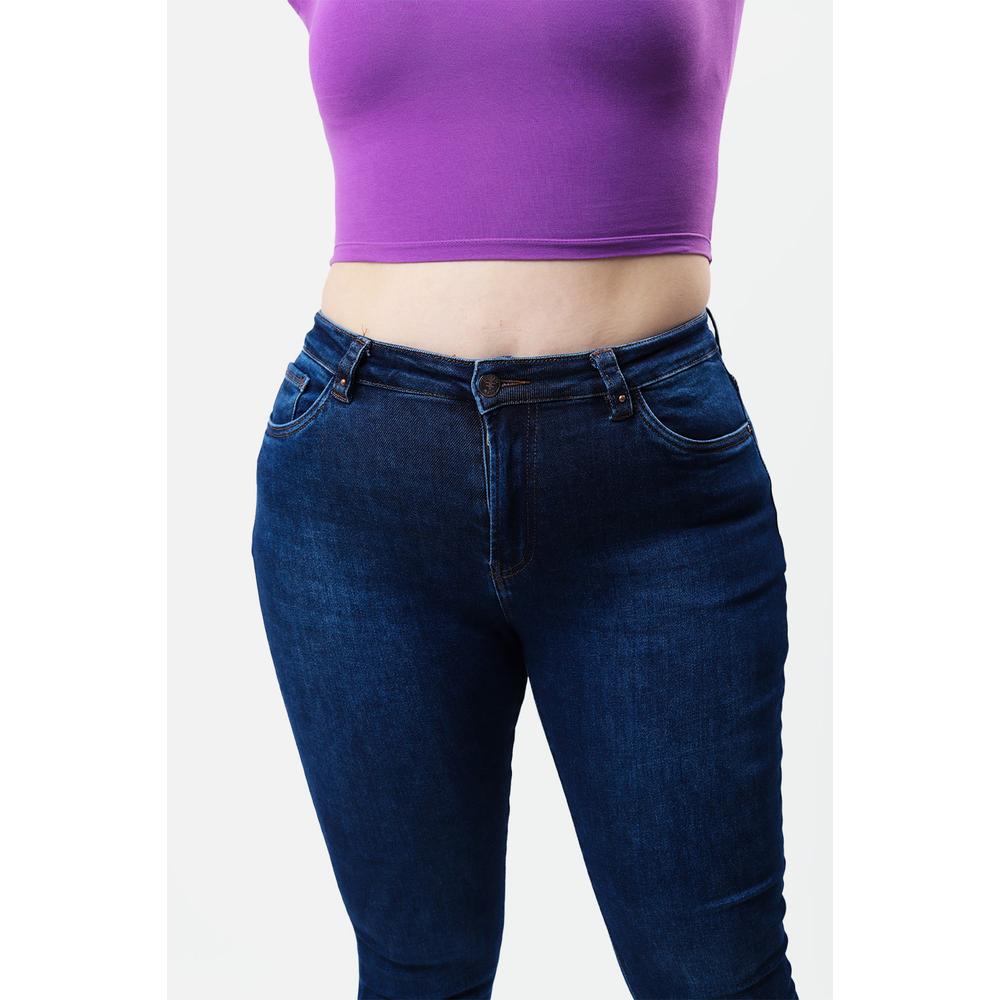 Foto 4 pulgar | Jeans Skinny Con Strech /tallas Extras, 1108 (azul Dark) Azul Oscuro