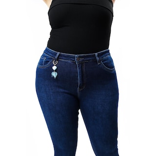 Foto 3 | Jeans Skinny Con Strech /tallas Extras, 1104 (azul Dark) Azul Oscuro