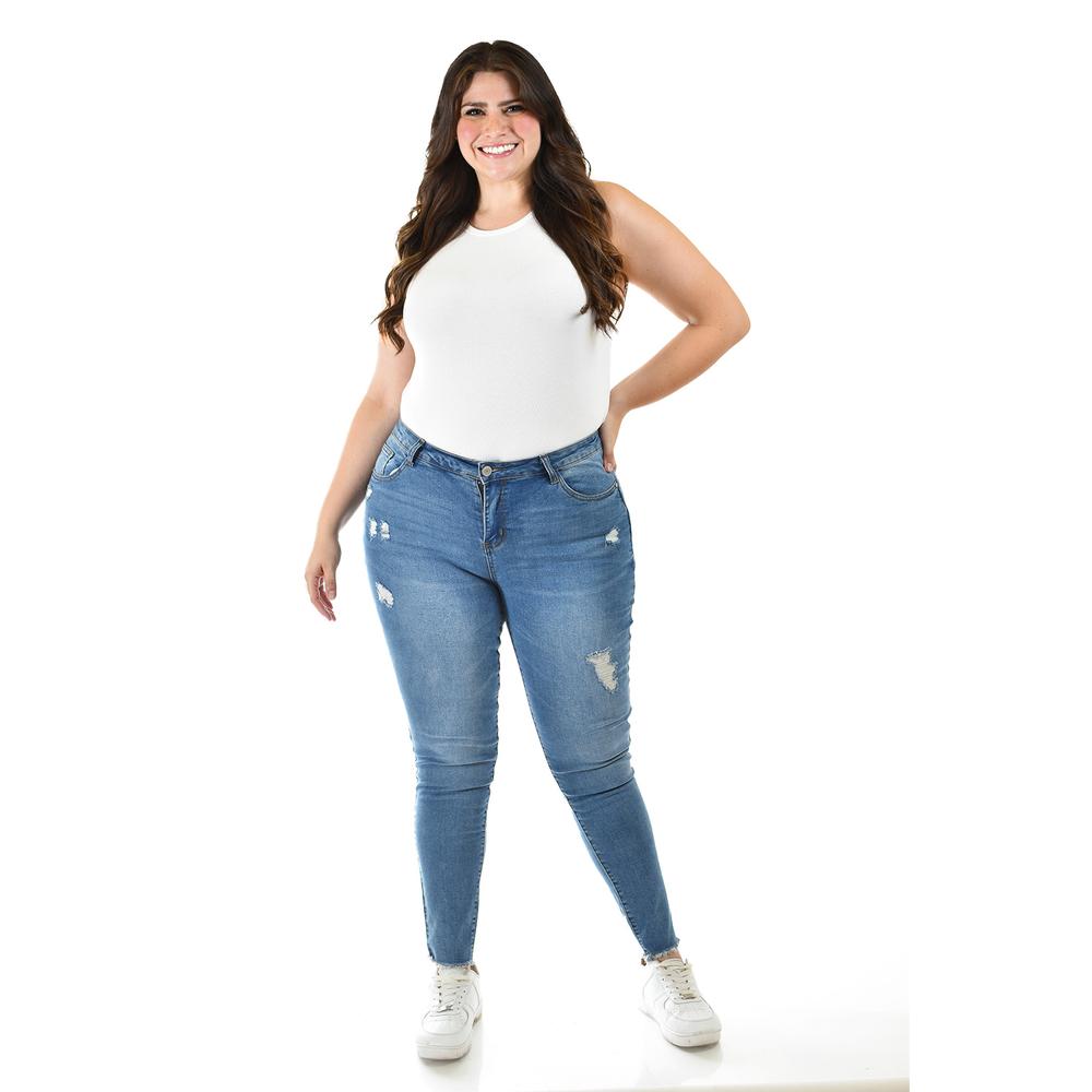 Foto 2 pulgar | Jeans Skinny /tallas Extras, 178 (mezclilla Claro) Azul