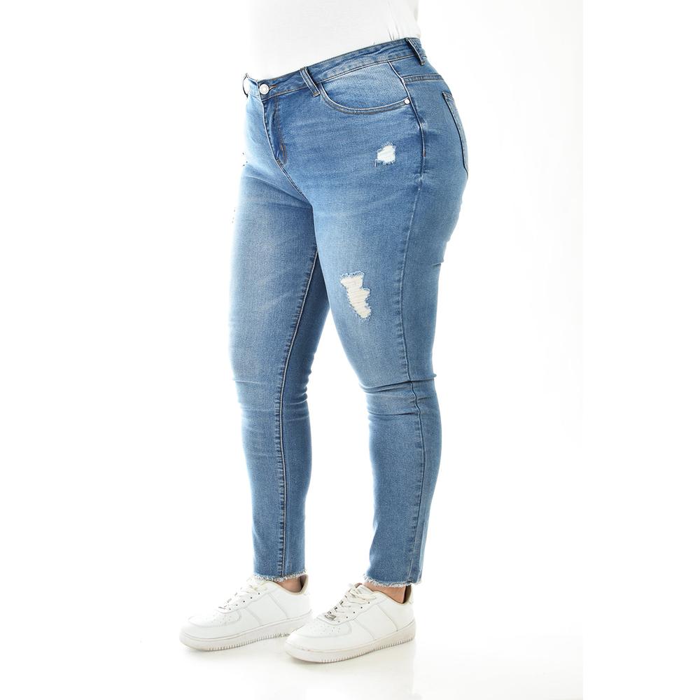 Foto 2 | Jeans Skinny /tallas Extras, 178 (mezclilla Claro) Azul