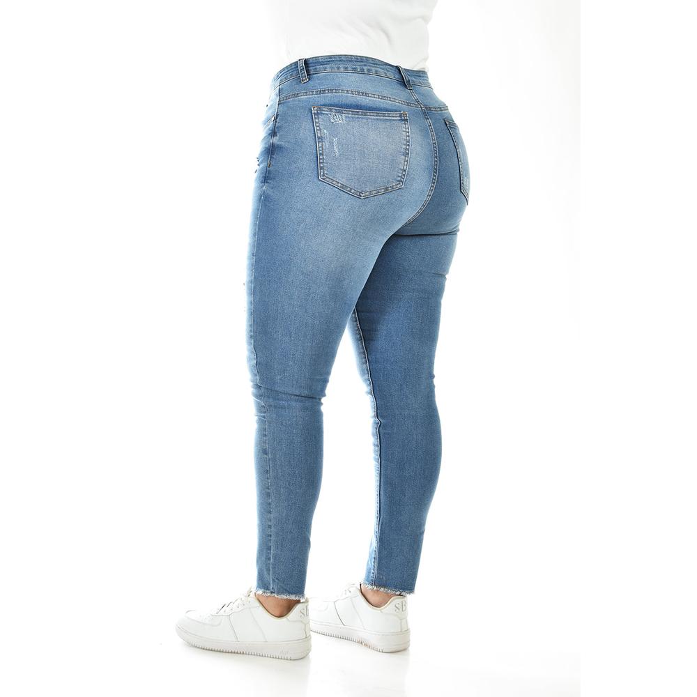 Foto 4 pulgar | Jeans Skinny /tallas Extras, 178 (mezclilla Claro) Azul