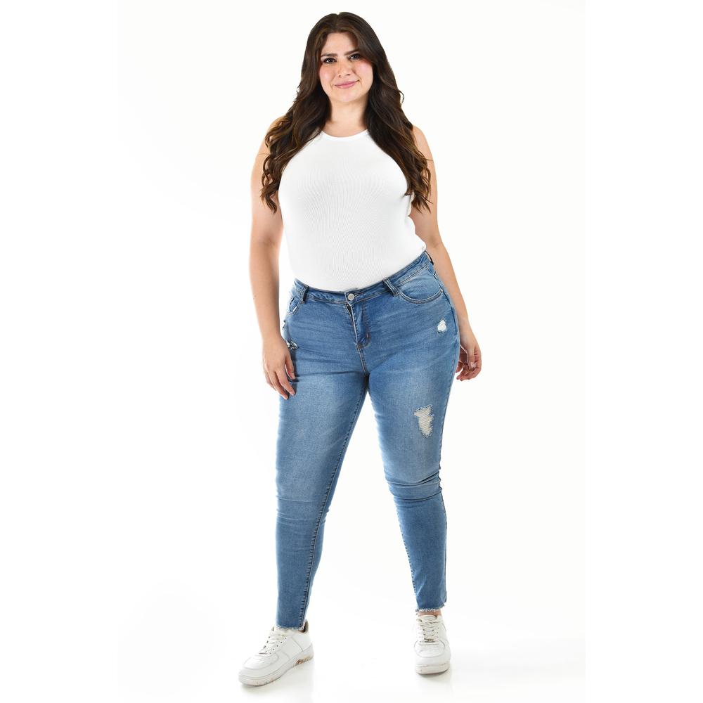 Foto 7 pulgar | Jeans Skinny /tallas Extras, 178 (mezclilla Claro) Azul
