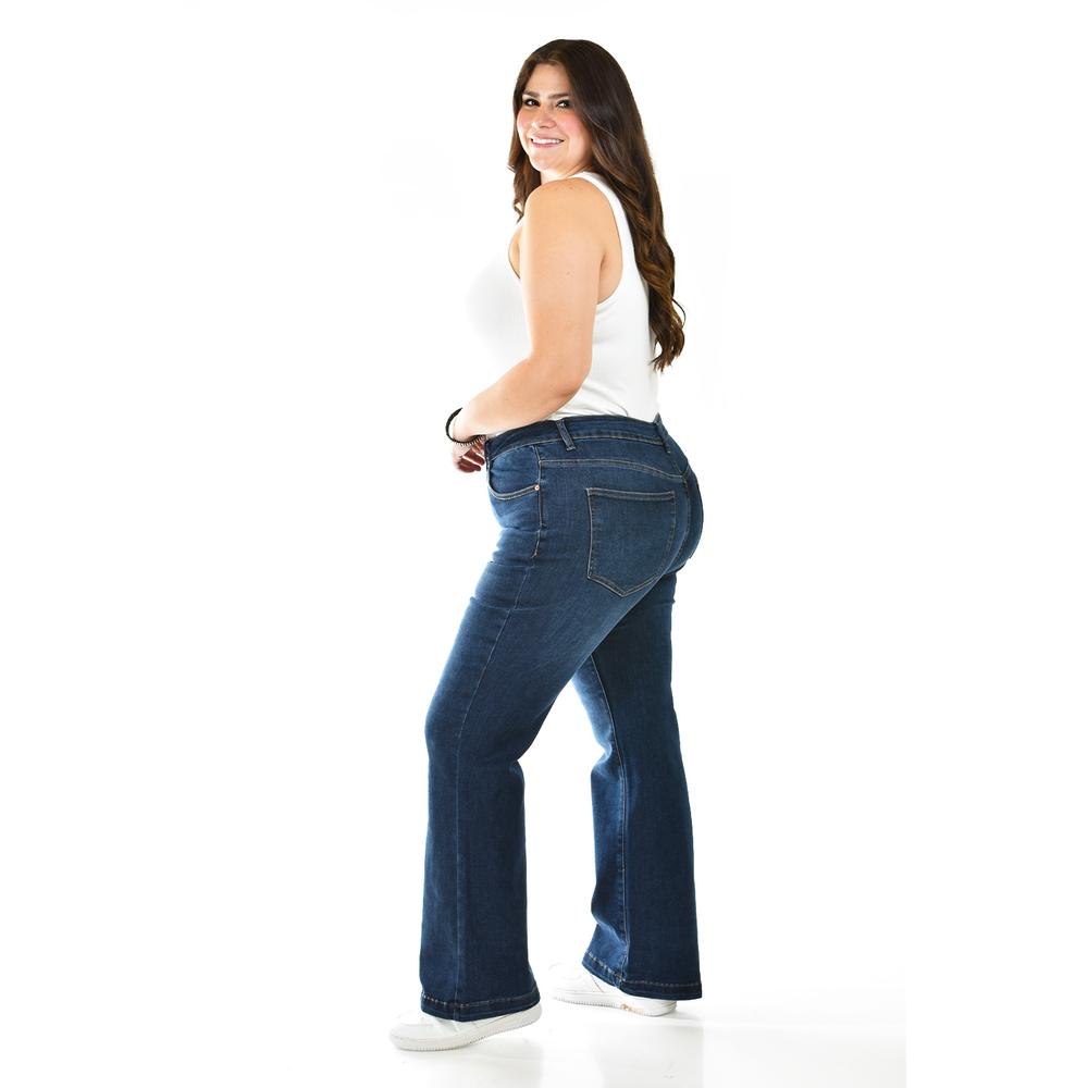 Foto 3 pulgar | Jeans Acampanado /tallas Extras, 289 (azul Dark) Azul Oscuro