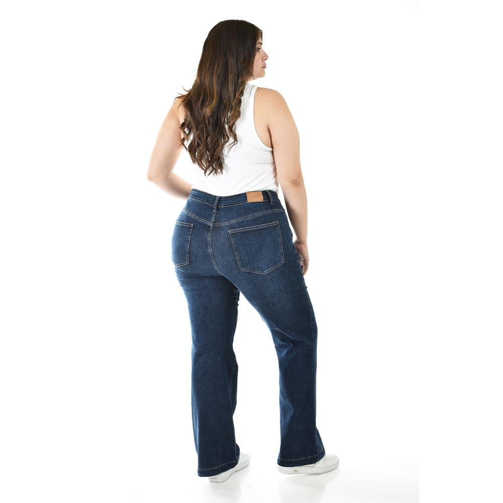 Foto 4 pulgar | Jeans Acampanado /tallas Extras, 289 (azul Dark) Azul Oscuro