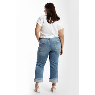 Foto 3 | Jeans Estilo Boyfriend Tallas Extras, 6864 (mezclilla Tono Claro) Azul
