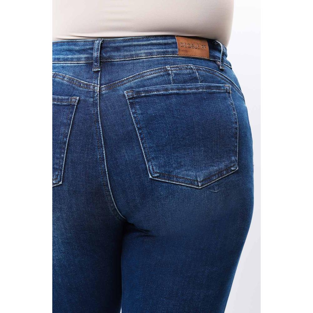 Foto 4 pulgar | Jeans Recto Con Strech Tallas Extras, 1634 (azul Dark) Azul Oscuro