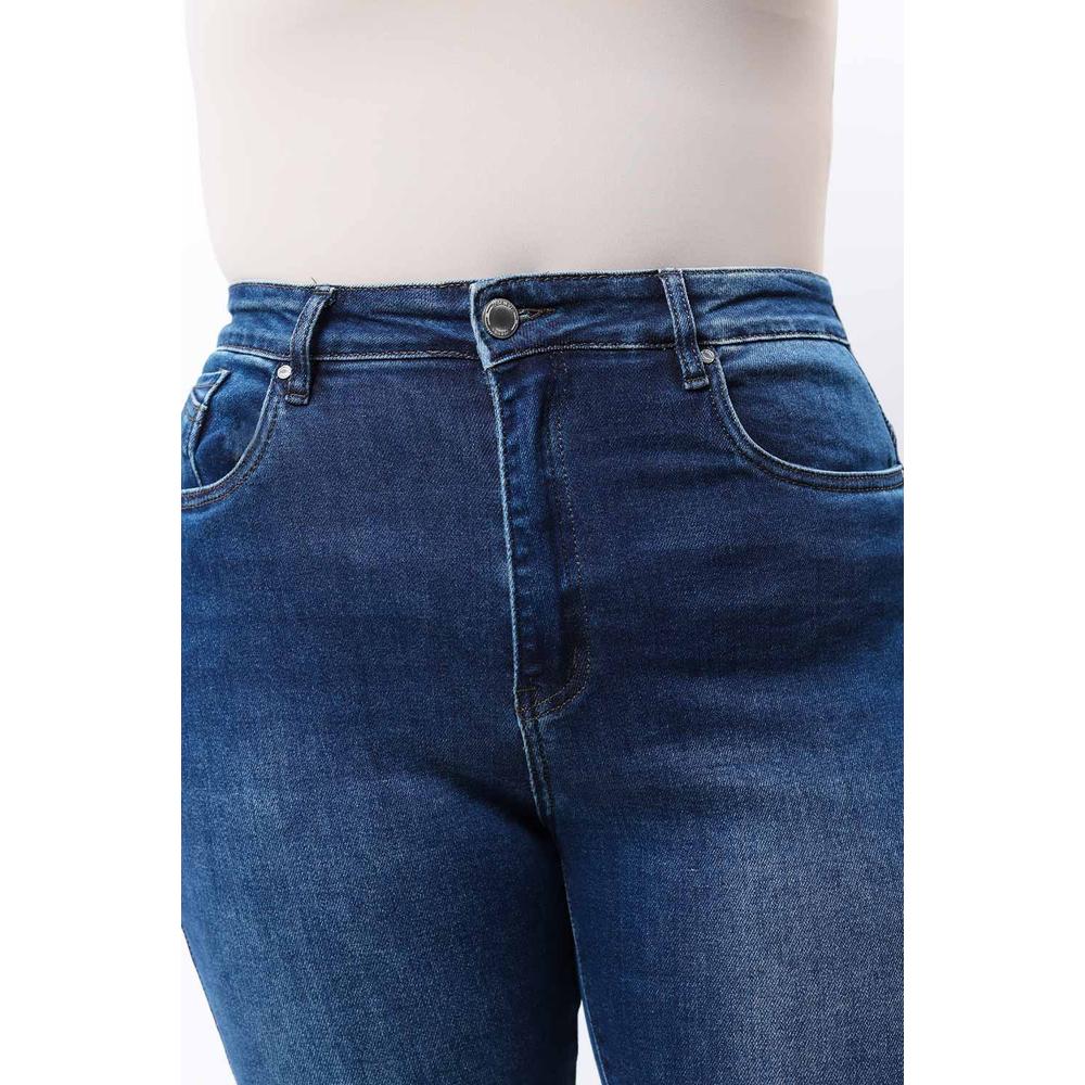 Foto 5 pulgar | Jeans Recto Con Strech Tallas Extras, 1634 (azul Dark) Azul Oscuro