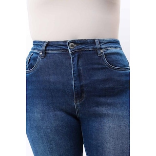 Foto 4 | Jeans Recto Con Strech Tallas Extras, 1634 (azul Dark) Azul Oscuro