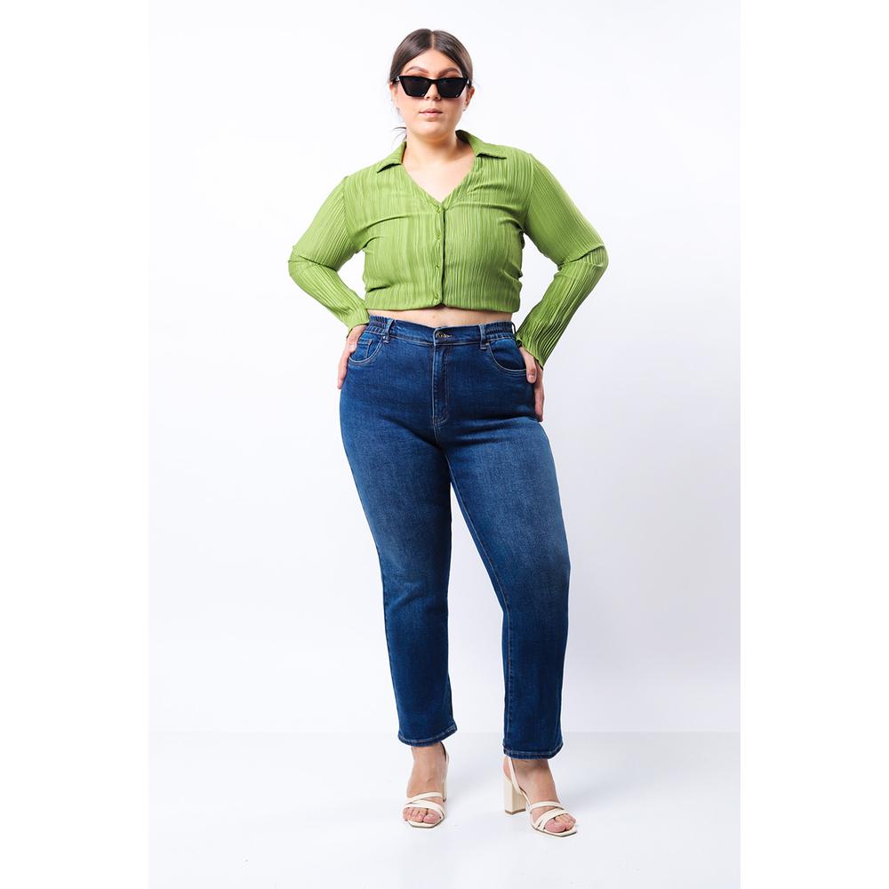 Jeans Recto Con Strech Tallas Extras, 1637 (azul Dark) Azul