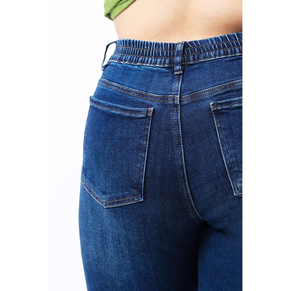 Foto 4 pulgar | Jeans Recto Con Strech Tallas Extras, 1637 (azul Dark) Azul