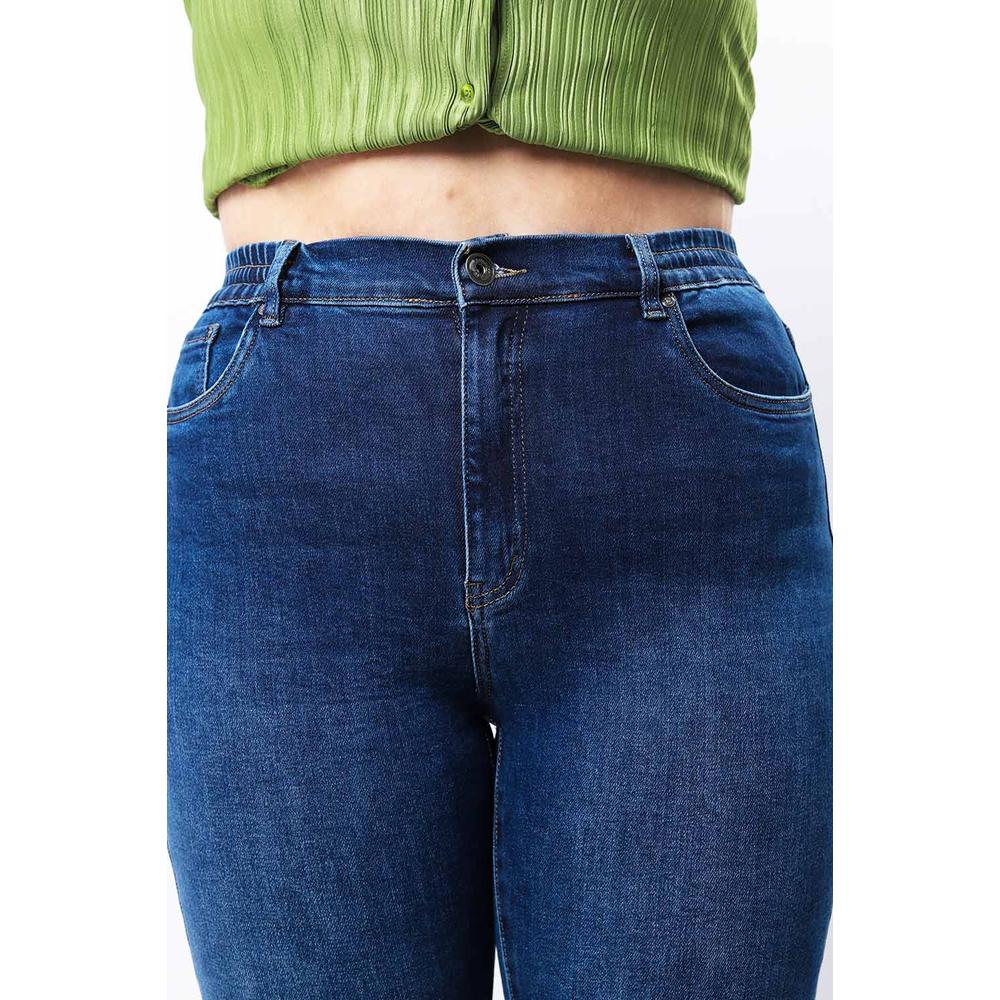 Foto 5 pulgar | Jeans Recto Con Strech Tallas Extras, 1637 (azul Dark) Azul