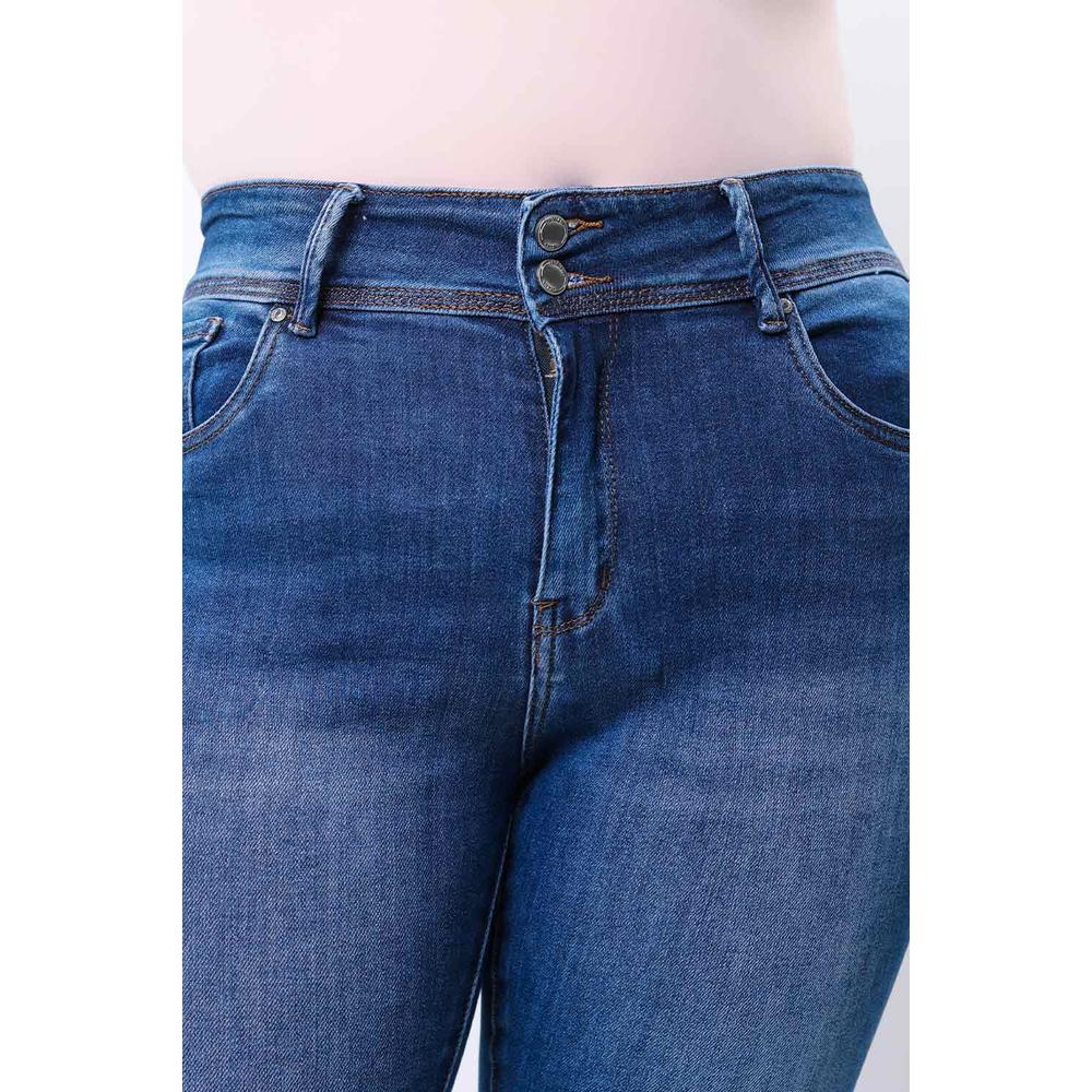 Foto 5 pulgar | Jeans Skinny Con Strech Tallas Extras, 1631 (azul Medio) Azul