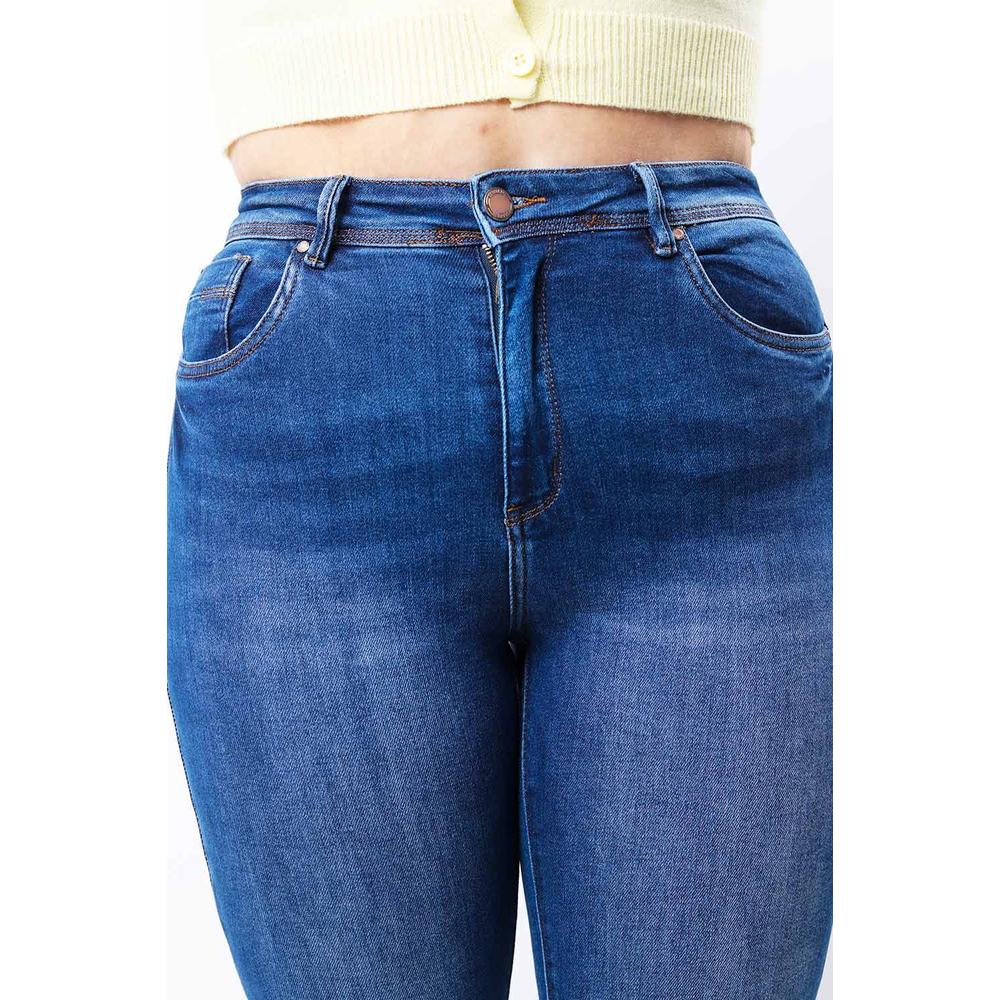 Foto 4 pulgar | Jeans Acampanado Tallas Extras, 1639 (azul Medio) Azul
