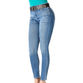 Foto 1 | Felker Jeans Para Mujer Azul, Corte Skinny, Cintura Media