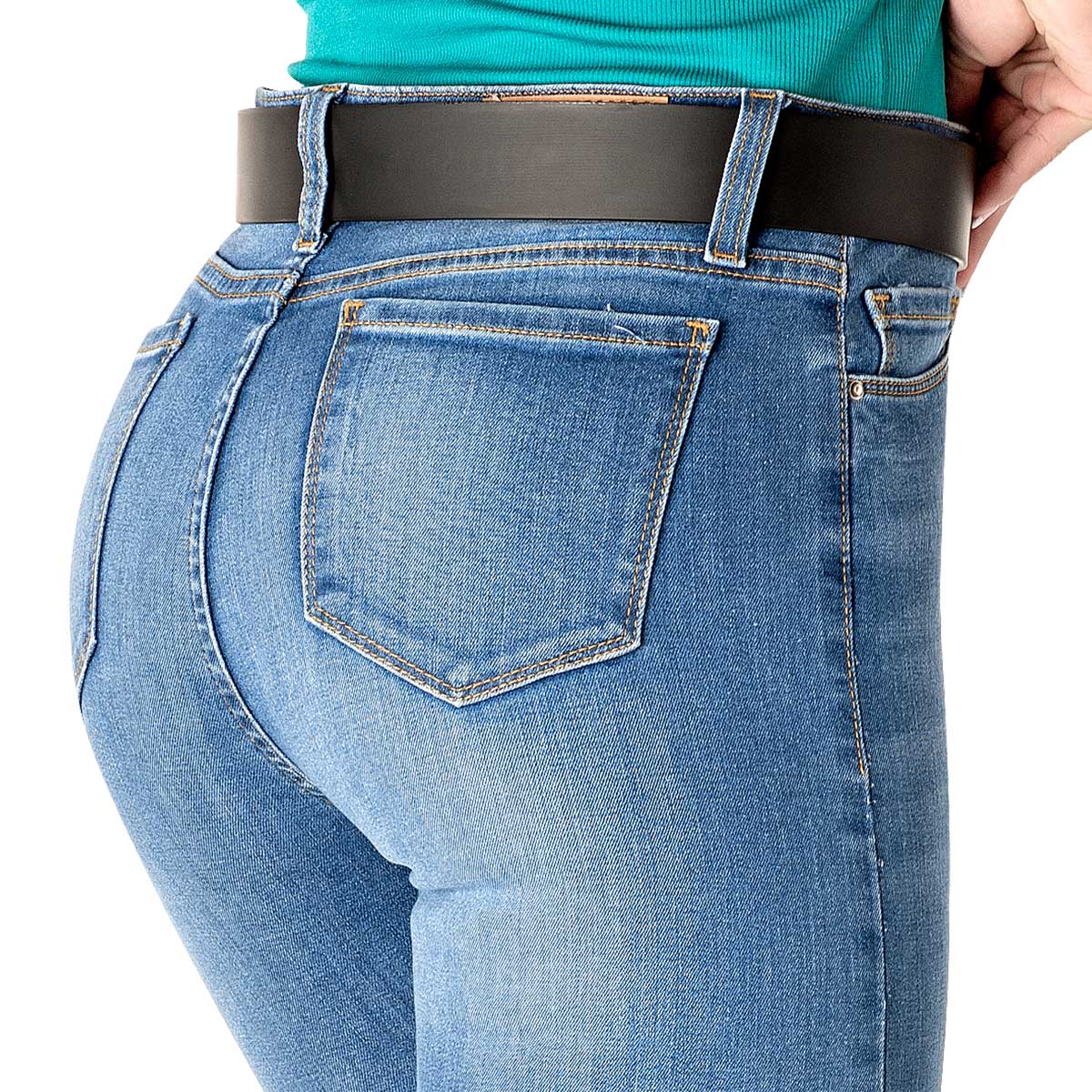 Foto 3 pulgar | Felker Jeans Para Mujer Azul, Corte Skinny, Cintura Media