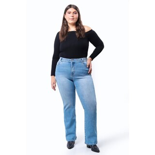 Foto 1 | Jeans Bootcut Con Strech Tallas Extras, 3726 (azul Claro) Azul Cielo