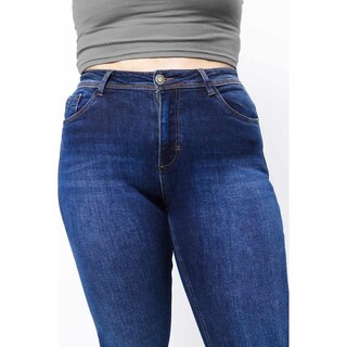 Foto 3 | Jeans Skinny Con Strech Tallas Extras, 3920 (azul Oscuro) Multicolor