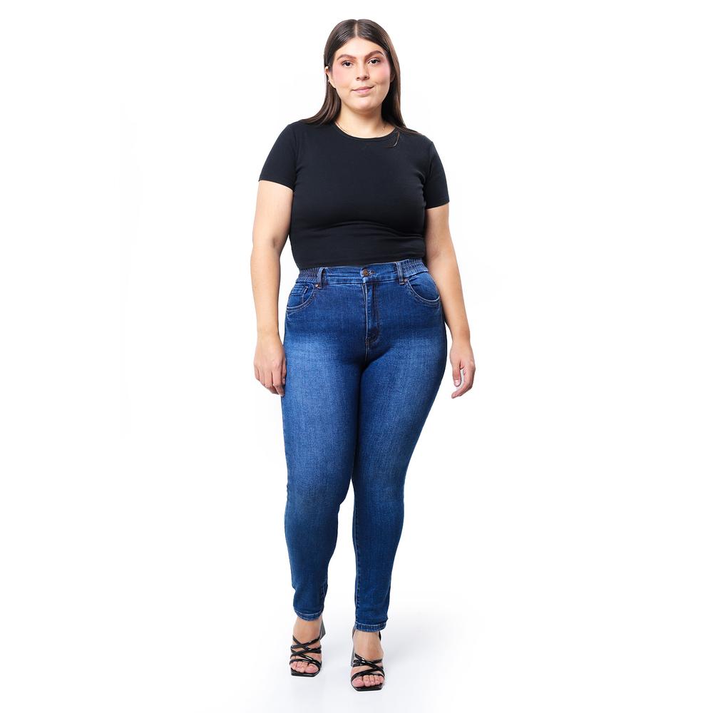 Jeans Skinny Con Strech Tallas Extras, 3918 (azul Medio) Multicolor