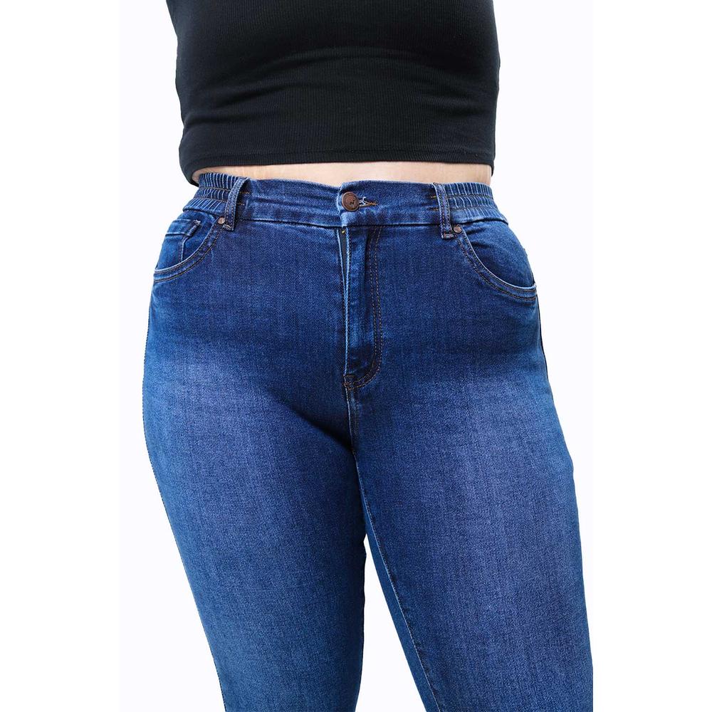 Foto 4 pulgar | Jeans Skinny Con Strech Tallas Extras, 3918 (azul Medio) Multicolor