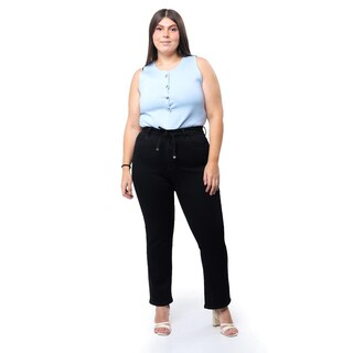 Foto 1 | Jeans Recto Con Strech Tallas Extras, 3723 (negro) Negro