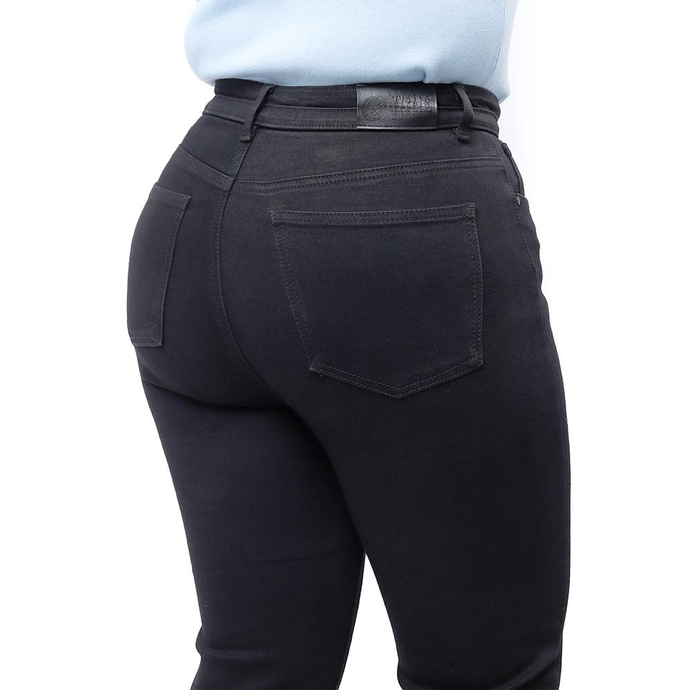 Foto 3 pulgar | Jeans Recto Con Strech Tallas Extras, 3723 (negro) Negro