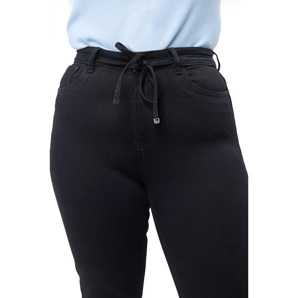 Foto 4 pulgar | Jeans Recto Con Strech Tallas Extras, 3723 (negro) Negro