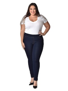 Foto 5 | Pantalón Britos Jeans Mujer Curvy Skinny Azul 022606