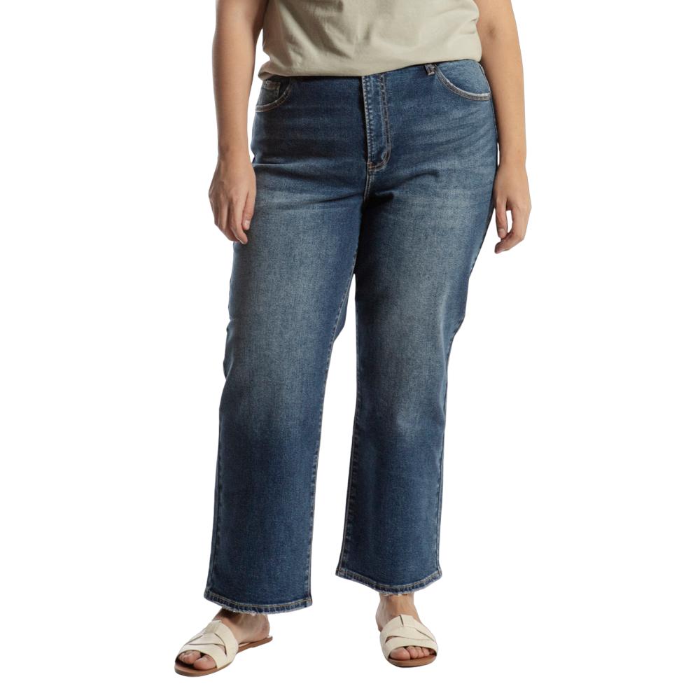 Pantalón Straight Curvy Balam Bl7076 Azul Oscuro