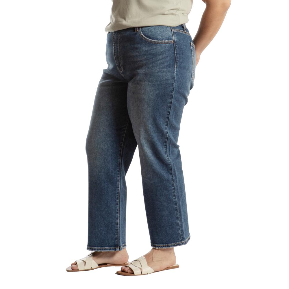 Foto 3 | Pantalón Straight Curvy Balam Bl7076 Azul Oscuro