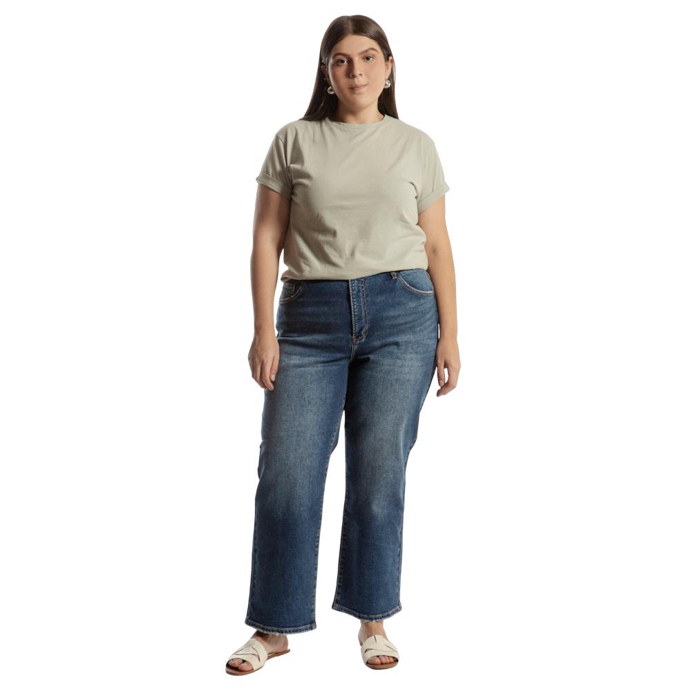 Foto 5 pulgar | Pantalón Straight Curvy Balam Bl7076 Azul Oscuro